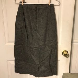 Norman Gayle by Norben Grey Wool Pencil Skirt